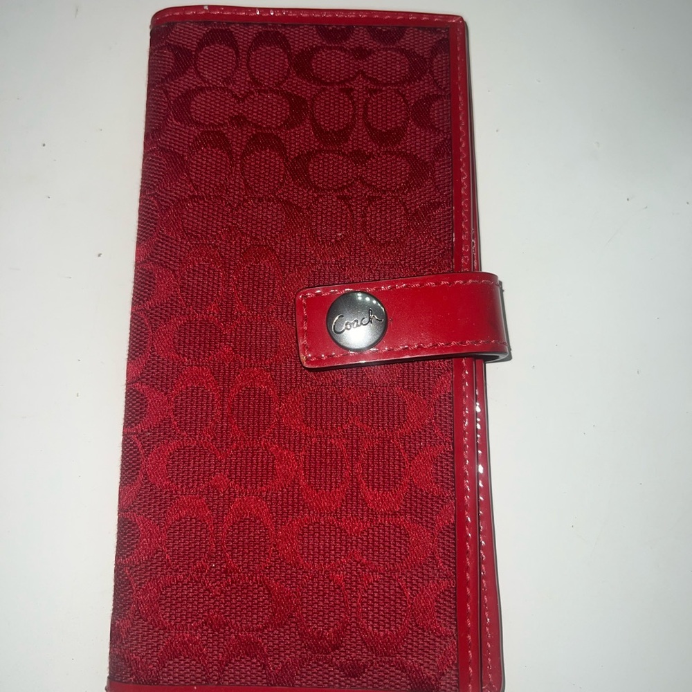 Coach Cherry Red Leather Wallet